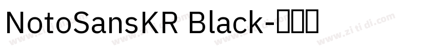 NotoSansKR Black字体转换